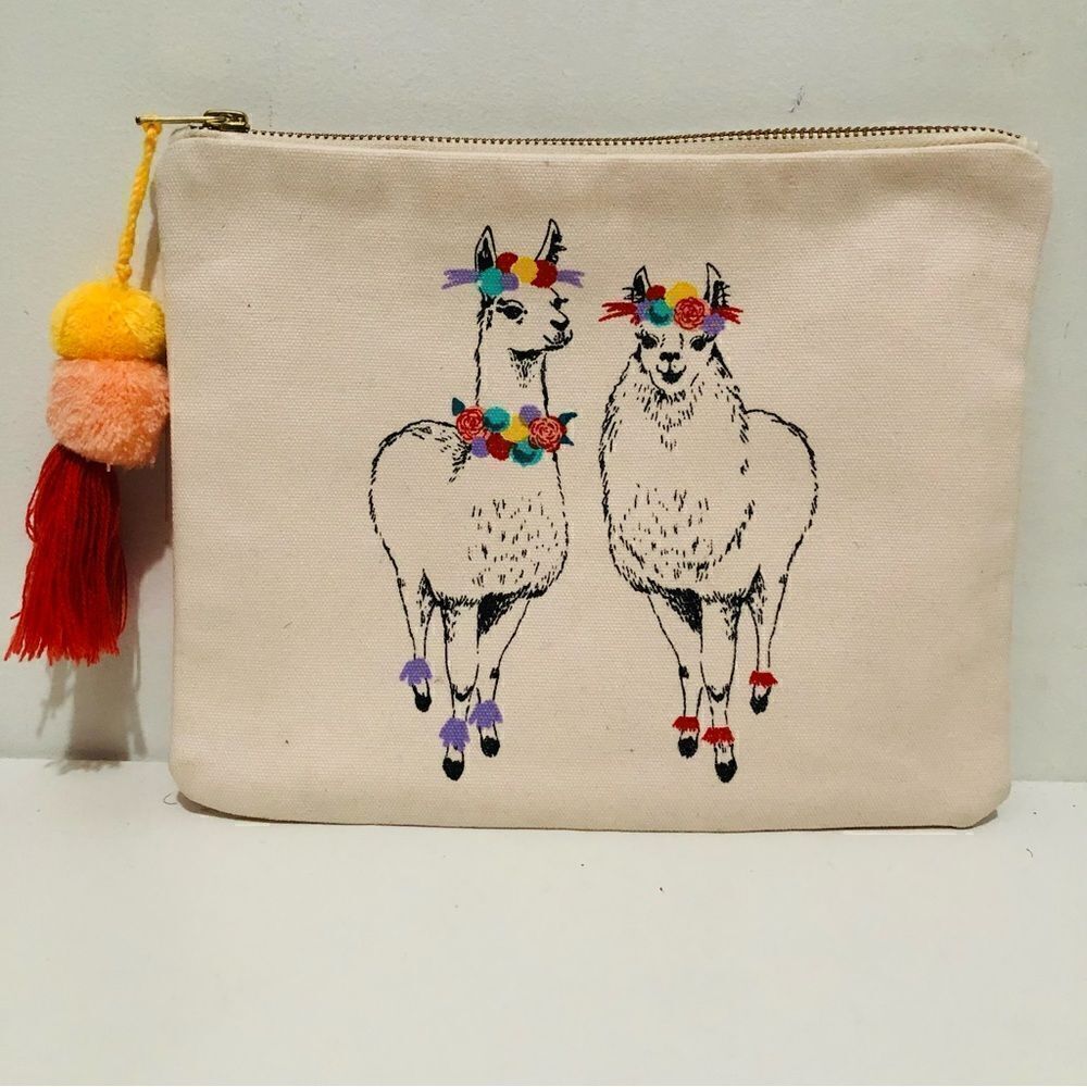 Paper Source Llama Queen Canvas Pouch
